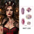 Halloween mat ψεύτικη ούλη προσωρινό τατού αδιάβροχο πάρτι μακιγιάζ επιλογή μοντέλο - Моτίβο Ουλής MAT-108 / 120X76mm