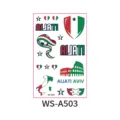 Italy flag temporary tattoo sheet sports fan face body sticker for world cup events - New Italy Style (WS-A503)