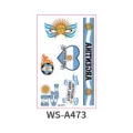 Argentina flag temporary tattoo sticker World Cup sports fan face body sticker sheet - New Argentina Style (WS-A473)