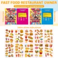 Kids fast food tattoo stickers blind box set with pink and blue packaging options. - Fast Food Style (WS-A221-A230) / 10 Pieces/Pack / Blue