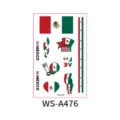 2026 World Cup Mexico flag temporary tattoo stickers for sports fans face body art decor. - New Mexico Style (WS-A476)
