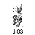 Temporary tattoo sticker black butterfly eye design body art waterproof mode style - Butterfly and Eye (J-03) / 60*105mm