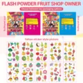 Kids tattoo sticker blind box set with cute fruit designs, perfect party gift for children. - Glitter Fruit Shop Style (WS-E022-E031)