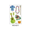 Hawaiian temporary tattoo sticker sheet beach party tropical design style variant - Hawaiian Style (WS-A011) / 120*76mm