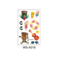 Hawaiian temporary tattoo sheet beach party waterproof sticker body art tropical design top - Hawaiian Style (WS-A018) / 120*76mm