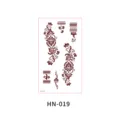 Henna temporary tattoo sticker brown floral hand lace waterproof body art decoration - Henna Floral Lace Style (HN—019)