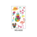 Hawaiian temporary tattoo stickers summer beach party waterproof fake body art decals for women men - Hawaiian Style (WS-A020) / 120*76mm