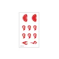 Dunhuang Red Lotus Brow Sticker Ancient Style Face Tattoo Decal Makeup Accessory SKU419 - Nezha Tattoo (WS419) / 105*60mm