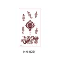 Brown henna temporary tattoo sticker featuring floral lace designs for hand body art decor. - Henna Floral Lace Style (HN—020)