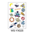 Kids cartoon space temporary tattoo stickers waterproof cute astronaut planet designs for kids - Space Universe(WS-YX025)