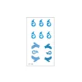 Dunhuang ancient style blue eyebrow stickers children performance makeup face gems decals - Nezha Tattoo (WS420) / 105*60mm