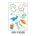 Cute cartoon dinosaur temporary tattoos sticker sheet for kids, waterproof art design. - Dinosaur(WS-YX026)