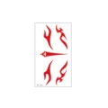 Red ancient style eyebrow sticker temporary tattoo sheet for Hanfu cosplay and parties. - Nezha Tattoo (WS421) / 105*60mm