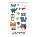Cute cartoon animal temporary tattoo stickers sheet, waterproof kids fun body art. - Forest Animal(WS-YX028)