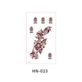 Brown henna tattoo sticker featuring Indian floral and lace designs for hand decoration. - Henna Floral Lace Style (HN—023)