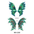 Peacock feather butterfly tattoo stickers face eye corner waterproof body art decal - Painted Style (WS-C255)