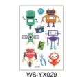 Cartoon Robot Temporary Tattoo Stickers Sheet Kids Body Art Waterproof Cute Design Style - Robot(WS-YX029)