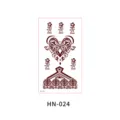 Henna temporary tattoo sticker brown red floral butterfly lace body art design sku HN-024 - Henna Floral Lace Style (HN—024)