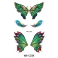 Peacock feather butterfly tattoo sticker waterproof temporary face body sticker makeup art - Painted Style (WS-C258)
