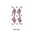 Waterproof henna tattoo sticker sheet with brown-red floral lace design for hand. - Henna Floral Lace Style (HN—026)