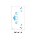 Autocollants temporaires de lotus bleu pour maquillage traditionnel chinois et performances Hanfu. - Bindi Dunhuang (WS428) / 105*60mm