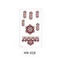 Brown henna tattoo sticker waterproof floral lace temporary body art hand sticker - Henna Floral Lace Style (HN—028)