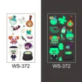 Autocollants de tatouage lumineux d'Halloween étanches fluorescents verts autocollants - Style WS-372 / 105*60mm