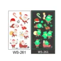 Kids Christmas Glow Temporary Tattoo Sheet Cute Cartoon Santa Claus Waterproof Stickers - WS-261 / 1 Piece
