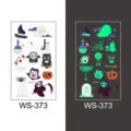 Tatouages temporaires lumineux d'Halloween pour enfants, autocollants fluorescents étanches. - Style WS-373 / 105*60mm