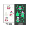 Glow-in-the-dark Christmas snowman tattoo stickers for kids, festive party supplies WS-262 - WS-262 / 1 Piece