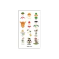 Autocollants de tatouage temporaire de Noël pour enfants mignons dessins animés visage et corps. - Style WS-018 (WS-018)