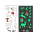 Christmas luminous temporary tattoos for kids, glow in the dark holiday party sticker sheets. - WS-263 / 1 Piece
