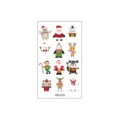 Mignons autocollants de tatouage temporaire de Noël pour enfants étanches dessin animé visage art. - Style WS-019 (WS-019)