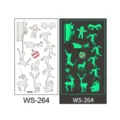 Christmas Luminous Temporary Tattoo Sheet Kids Glow in the Dark Sticker Variant WS-264 - WS-264 / 1 Piece