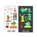 Christmas glow children temporary tattoo stickers cute cartoon festive body art decor - WS-260 / 1 Piece
