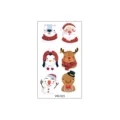Tatouages temporaires de Noël autocollants visage dessin animé mignons pour enfants - 105*60mm / Style Ours Polaire et Pingouin (WS-023)