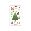 Autocollant de tatouage temporaire de Noël pour enfants étanche dessin animé flocon. - 105*60mm / Style Sapin de Noël et Bonhomme de Neige (WS-024)