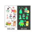 Christmas luminous children temporary tattoo stickers cartoon glow in the dark party decals - WS-256 / 1 Piece