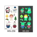 Christmas luminous children tattoo stickers cartoon cute temporary glow sticker party decor - WS-259 / 1 Piece