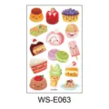 Jolis autocollants de tatouage temporaire de dessert de dessin anime paillete pour enfants. - Dessert Mignon (WS-E063)
