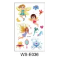 Feuilles autocollants de tatouage temporaire fée cartoon étanche pour fête d'enfants - Fée au Carrosse Magique (WS—E036)