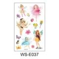 Ensemble de tatouages temporaires à paillettes pour enfants fées papillons fleurs - Fée Florale Ludique (WS—E037)
