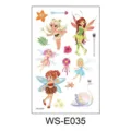 Autocollants de tatouage temporaire étanches avec de jolies fées pour enfants, paillettes. - Fée Cygne Féerique (WS—E035)