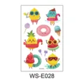 Ensemble d'autocollants de tatouage temporaire imperméable scintillant pour enfants fruits d'été - Fruits d'été et Desserts (WS-E028)