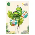 Jungle theme dinosaur foil balloon set 5-piece birthday party decoration supplies - Birthday Party Dinosaur / Five-Piece Set