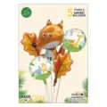 Jungle animal foil balloon set 5pcs fox giraffe birthday party decoration supplies balloons - Shaped Fox / Five-Piece Set