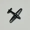 Élégant pendentif avion noir collier, design en métal poli brillant pour amateurs de hip-hop. - Pendentif Uniquement (Sans Chaîne) / Noir