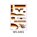 Germany flag temporary tattoo sticker World Cup sports fan face body sticker WS-A481 - New Germany Style (WS-A481)