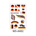 2026 World Cup Germany flag temporary tattoo sticker, sports fan face makeup body art decal. - New Germany Style (WS-A482)