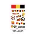 2026 Belgium World Cup Temporary Tattoo Stickers Fan Cheering Face Body Art Decals WS-A485 - New Belgium Style (WS-A485) / 120*76mm